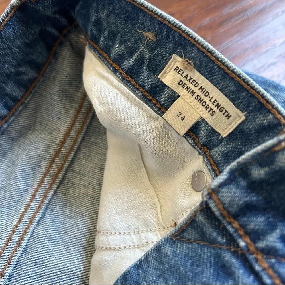 Madewell Light Blue Distressed Jean Shorts
